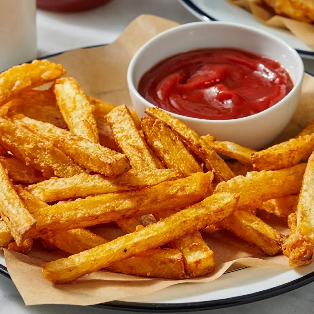 Homemade fries cut and seasoned in house at Seven Sisters Motel & Restaurant in Seven Sisters Falls, MB